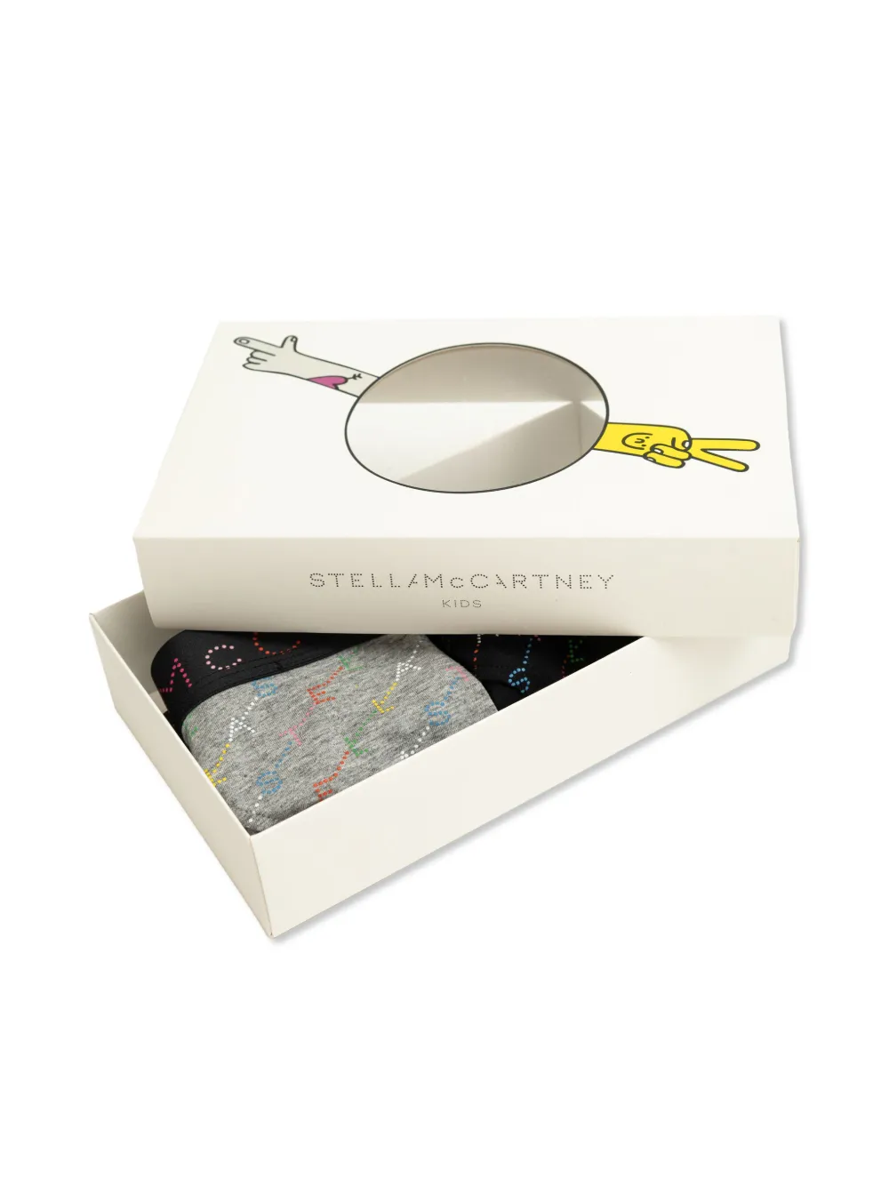 Stella McCartney Kids Twee slips met logoprint Grijs