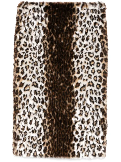 Alexander McQueen leopard-print midi skirt