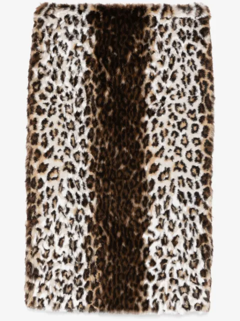 Alexander McQueen leopard-print midi skirt