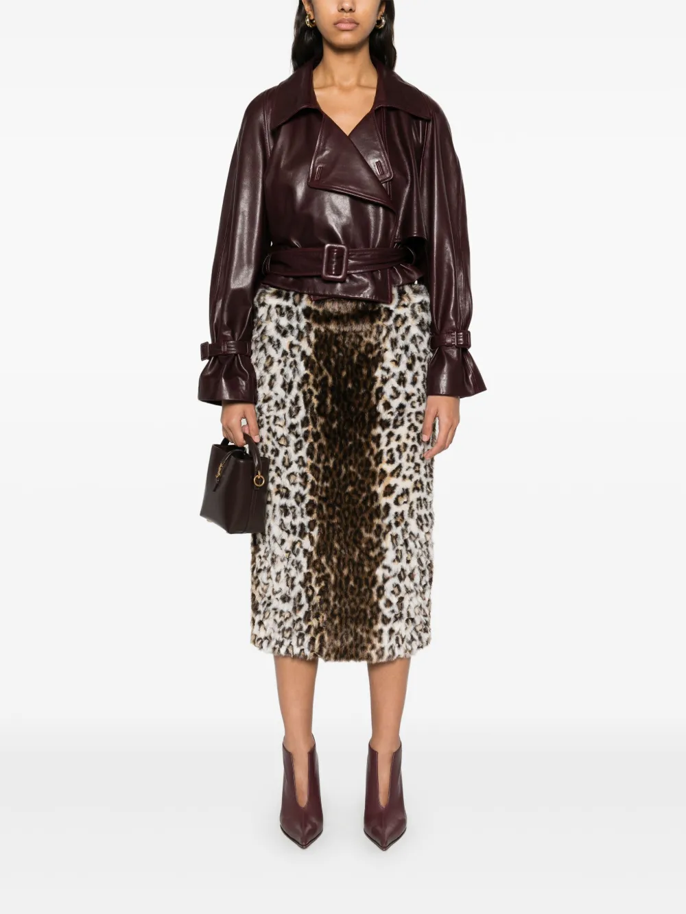 Alexander McQueen Rok met print - Bruin