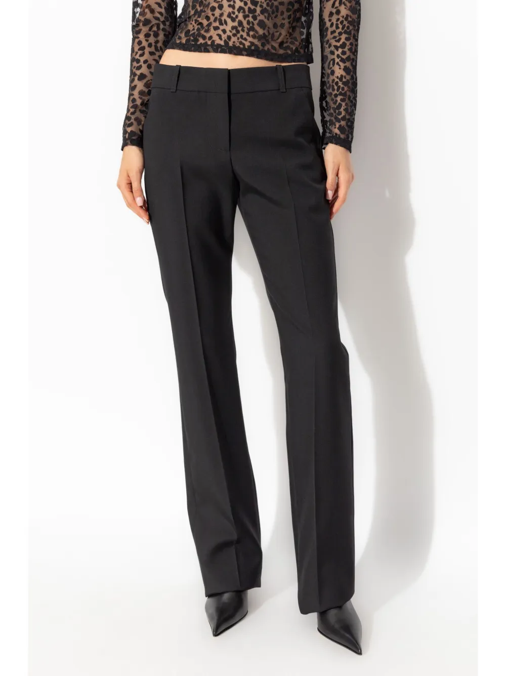 Alexander Mcqueen Wool Trousers In Black