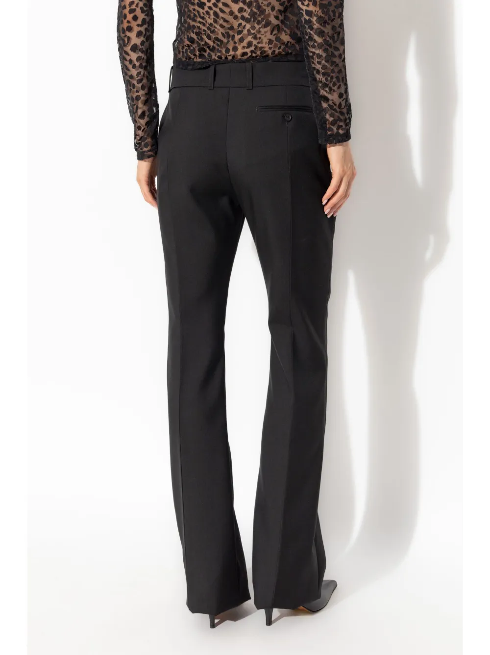Alexander Mcqueen Wool Trousers In Black