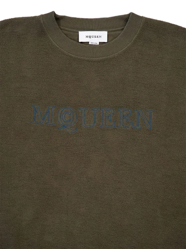 Alexander McQueen logo-embroidered Sweatshirt | Green | FARFETCH