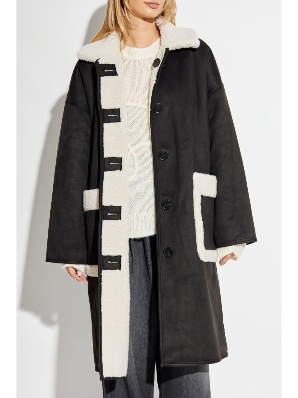 Shop Munthe Reversible Coat In Schwarz