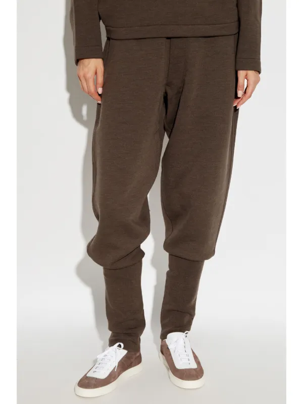 パンツ LEMAIRE Woman Pants Brown PA1206LF1308 BR507 Cotton Wide Leg Pants – La Garçonne