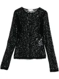Alexander McQueen leopard-pattern top - Black