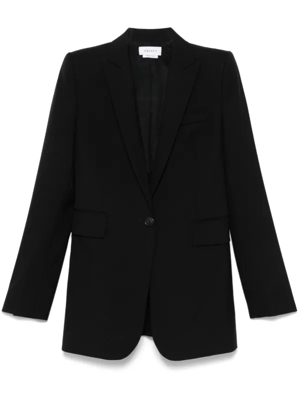 ALEXANDER MCQUEEN スタックショルダー テーラードコート Alexander McQueen スタックショルダー ジャケット | ブラック