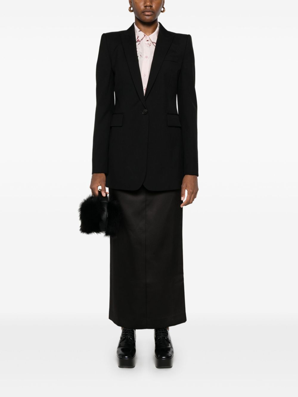 Alexander McQueen stacked blazer - Black