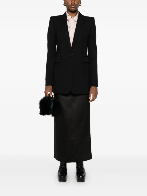 ALEXANDER MCQUEEN スタックショルダー テーラードコート Alexander McQueen スタックショルダー ジャケット | ブラック