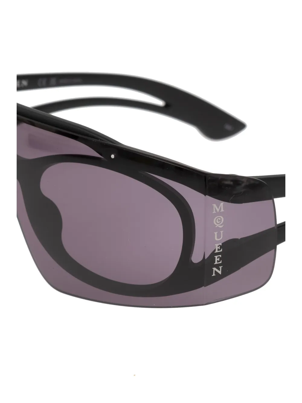 Alexander McQueen Eyewear Tweekleurige zonnebril Zwart