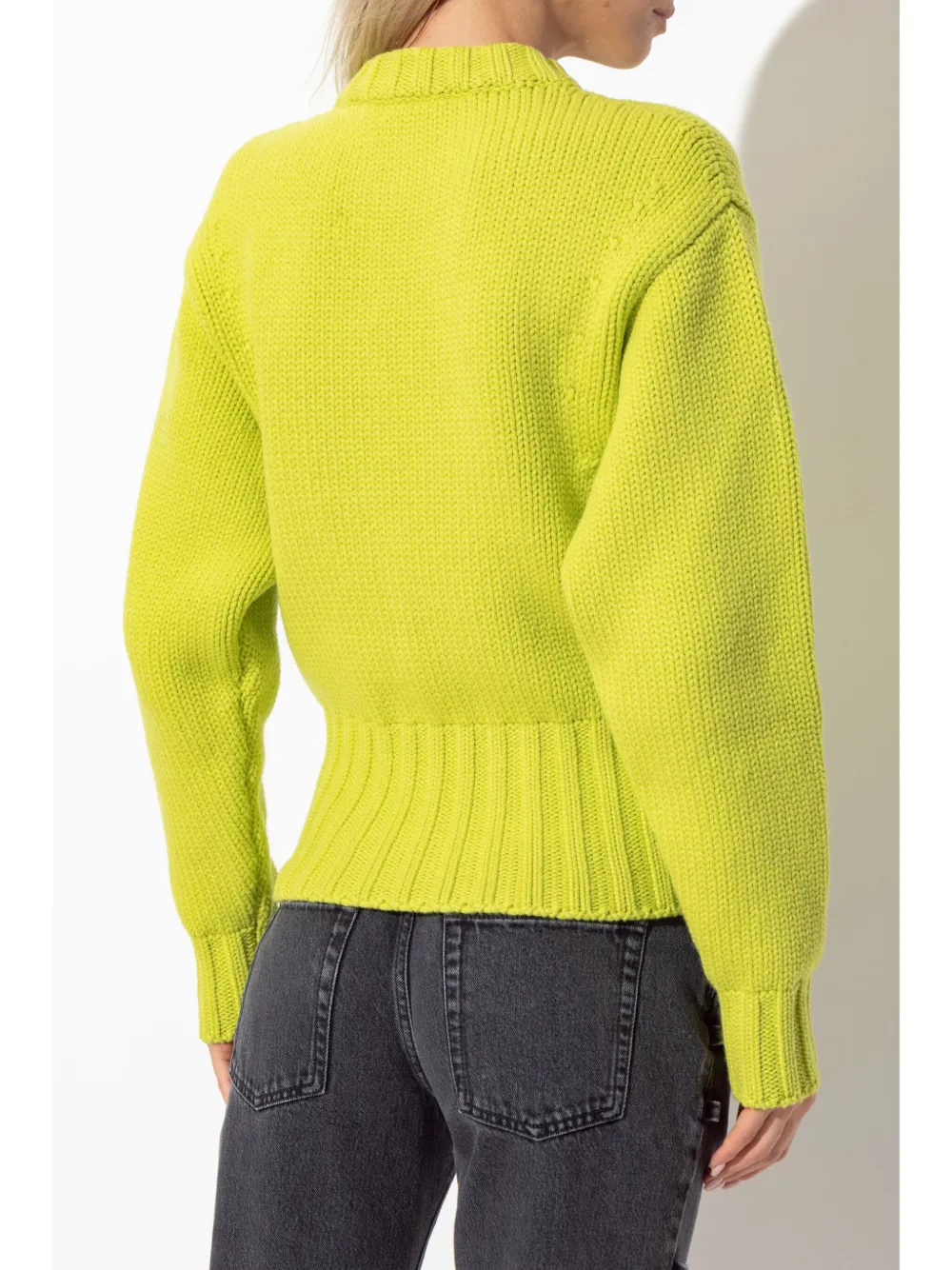 Alexander Mcqueen Crew-neck Jumper In Yellow