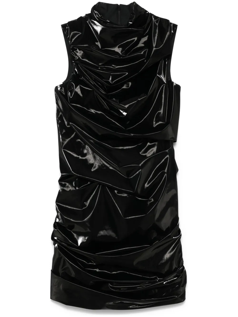 Alexander McQueen Gelamineerde jersey jurk Zwart