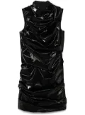 Alexander McQueen laminated mini dress - Black