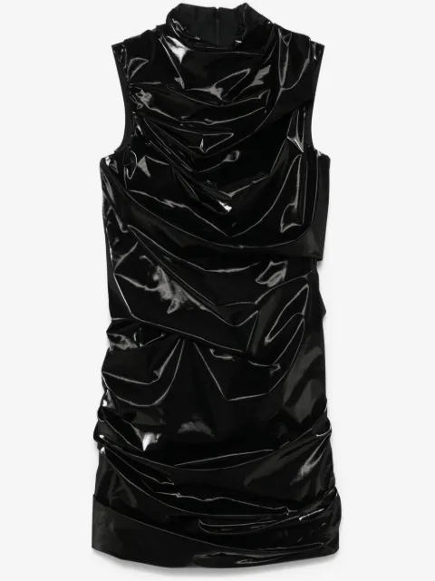 Alexander McQueen Vestido de jersey laminado