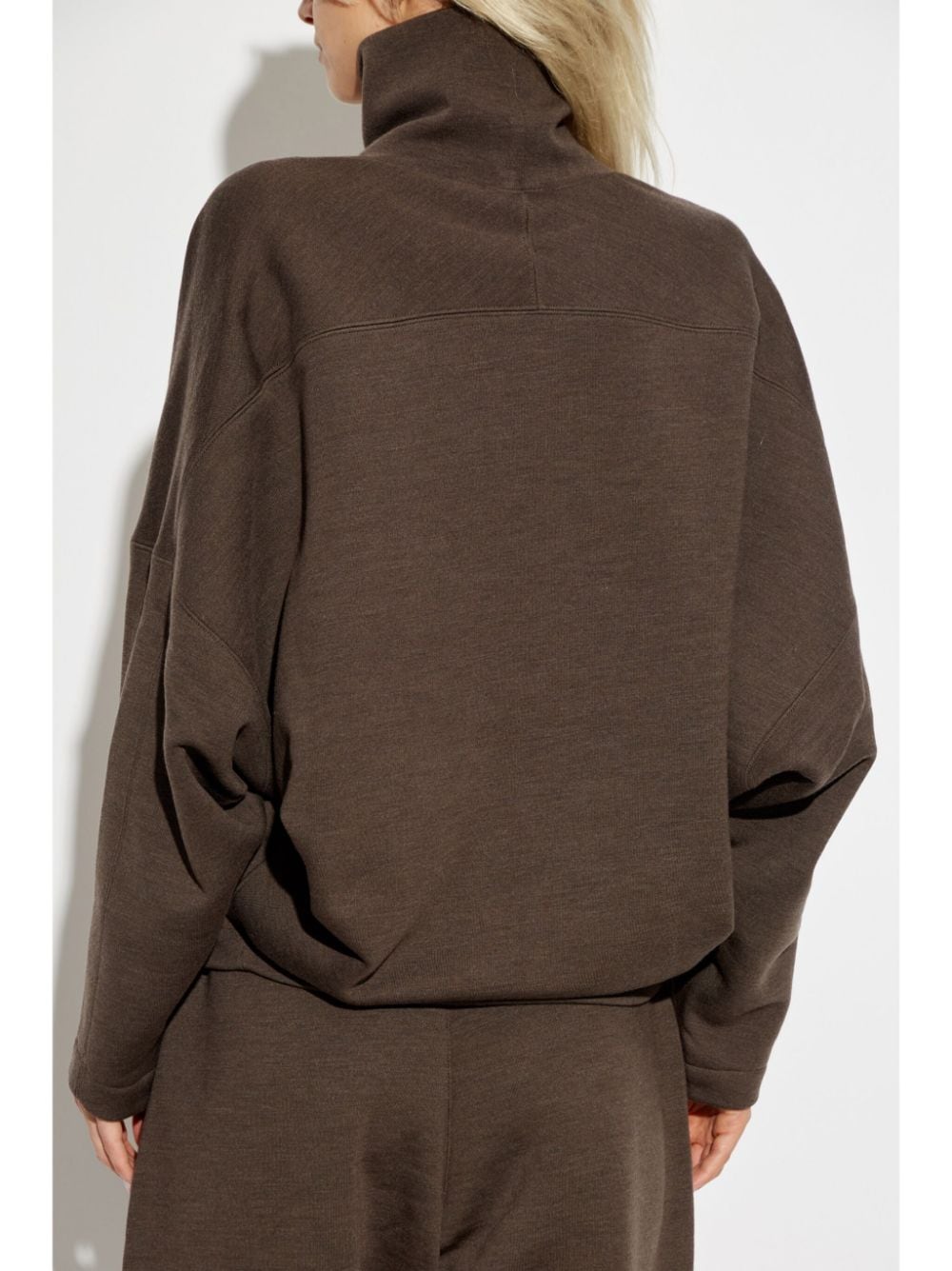 Shop Lemaire Roll Neck Long-sleeve Jumper In Brown