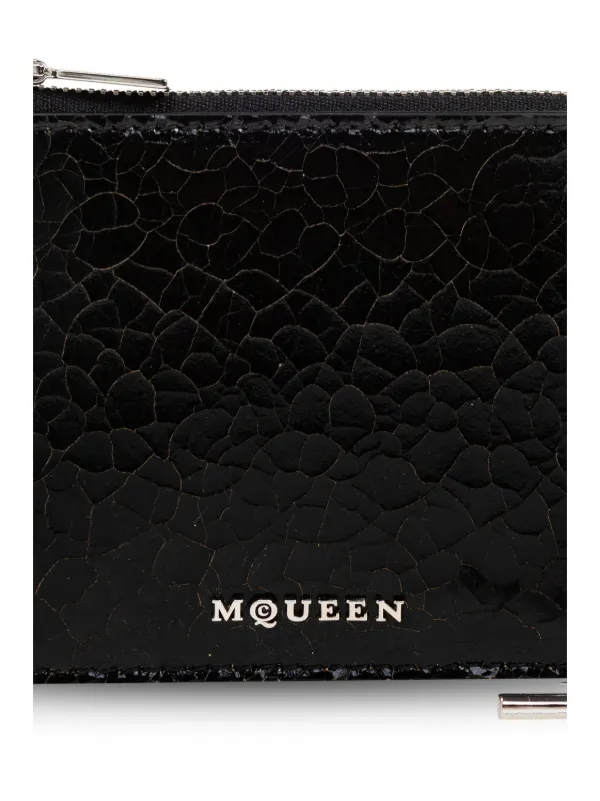 Alexander McQueen Leather Zip Card Holder | Black | FARFETCH BH
