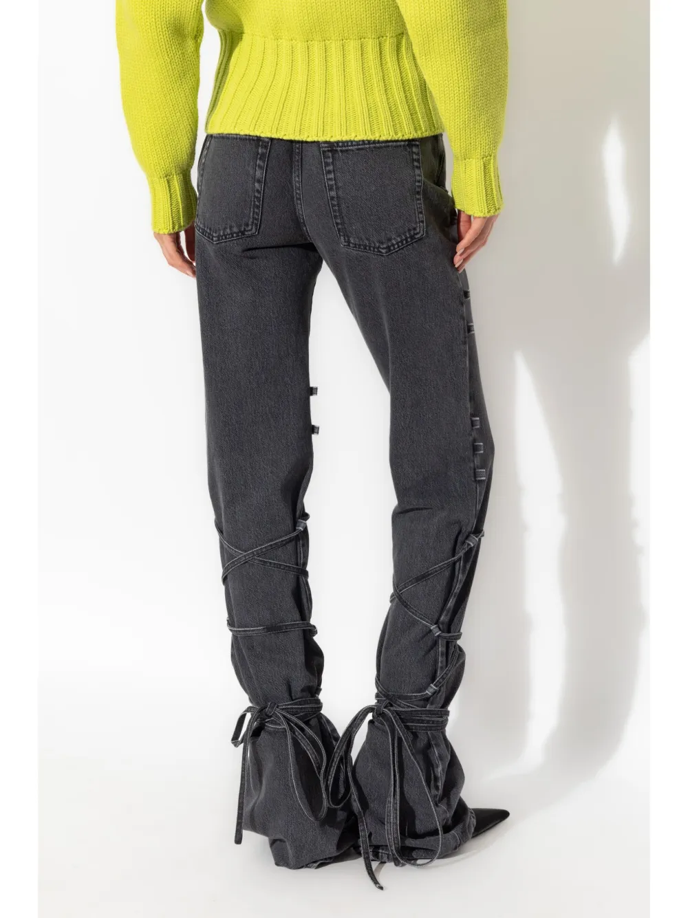 Alexander McQueen Gestrikte jeans Zwart