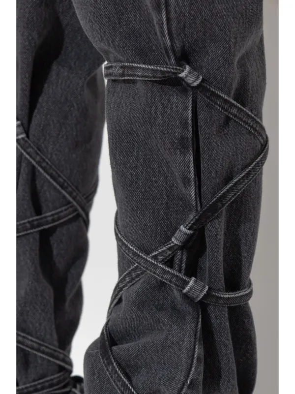 Alexander McQueen Tied Jeans | Black | FARFETCH