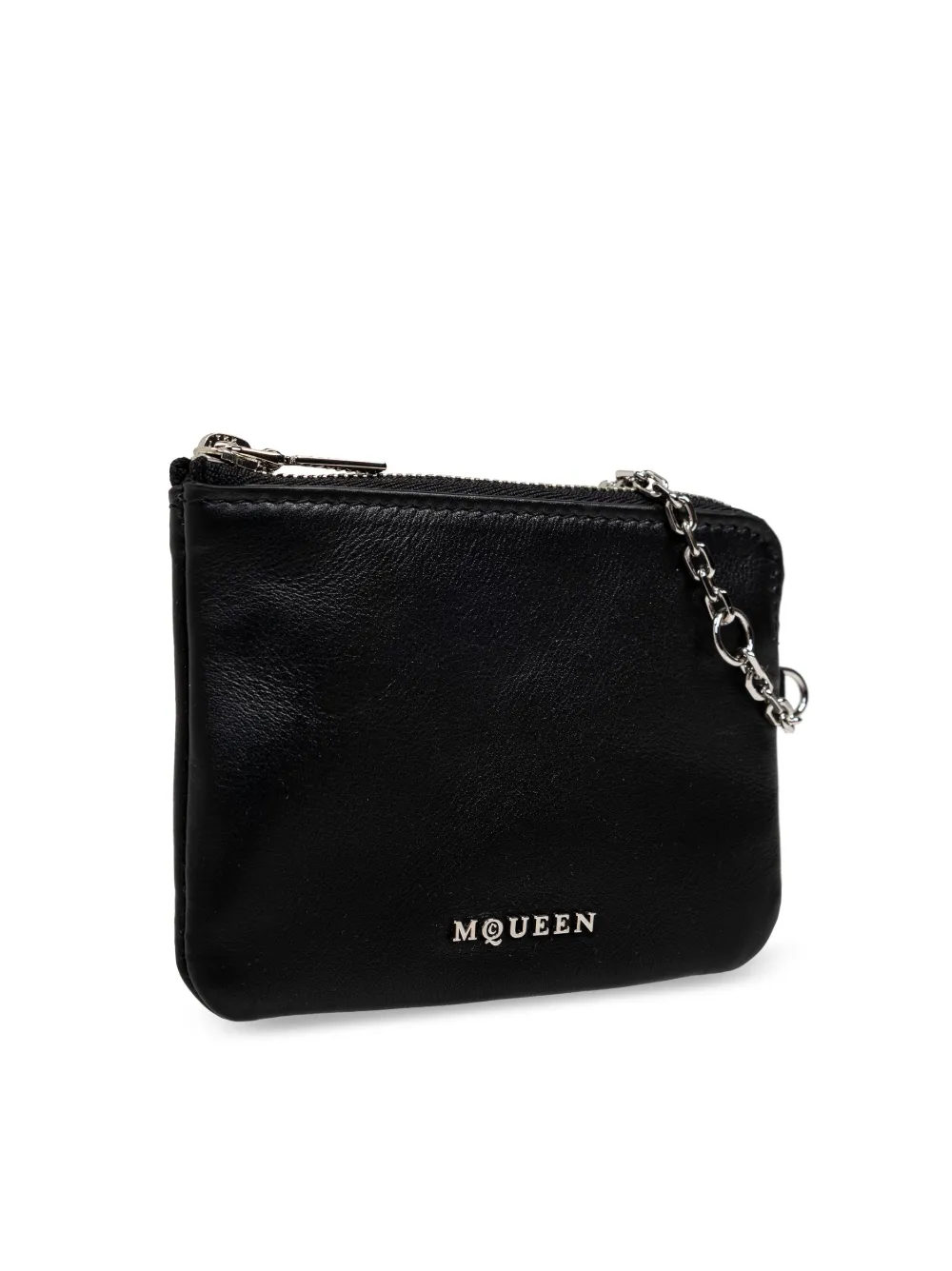Alexander Mcqueen Logo-plaque Wallet In Black