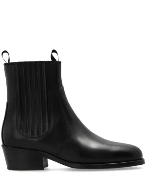 TOTEME square-toe Chelsea Boots | Black | FARFETCH RO