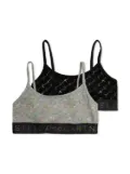 Stella McCartney Kids logo-print bras (pack of two) - Grey