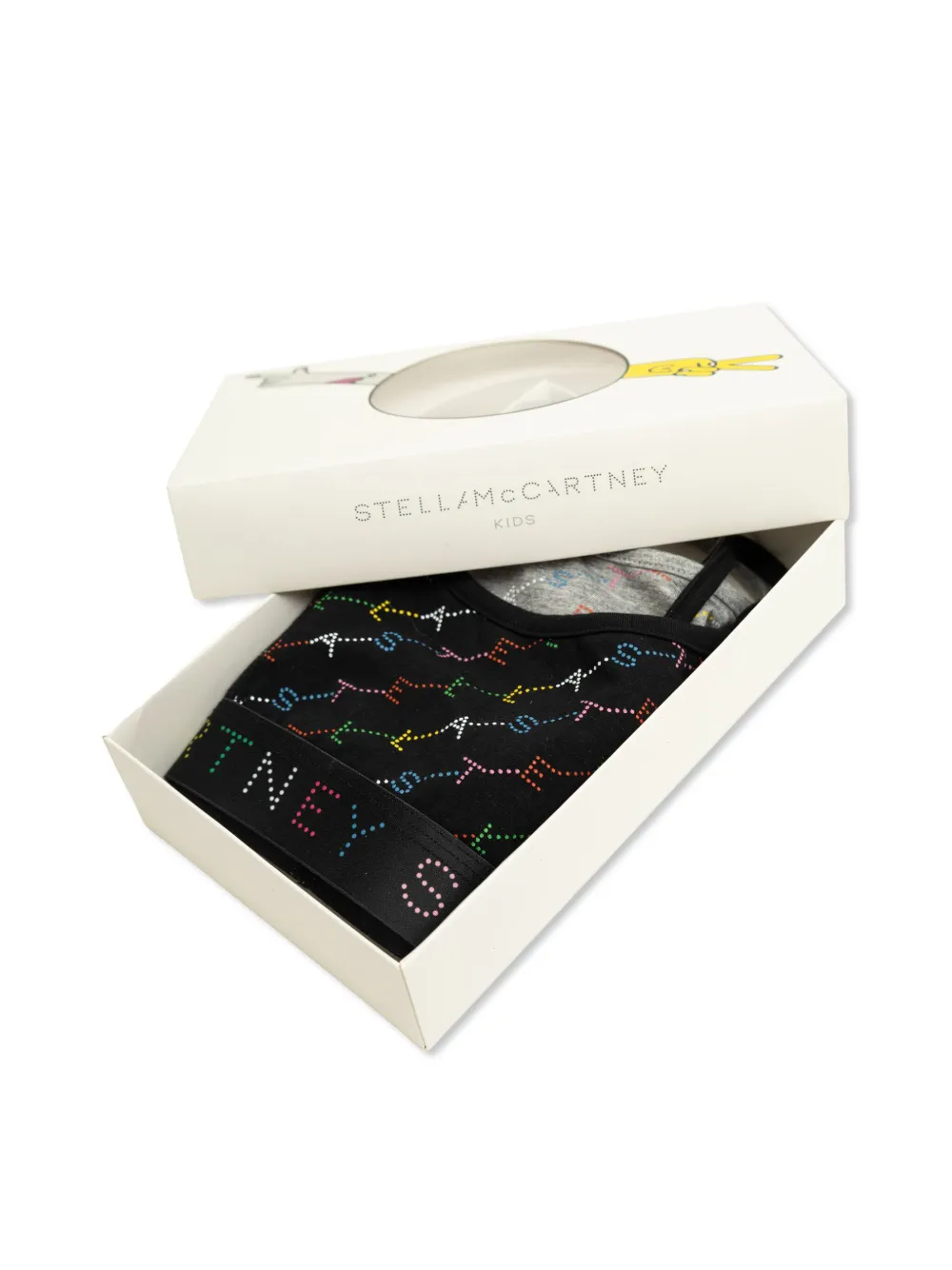 Stella McCartney Kids Twee bh's met logoprint Grijs