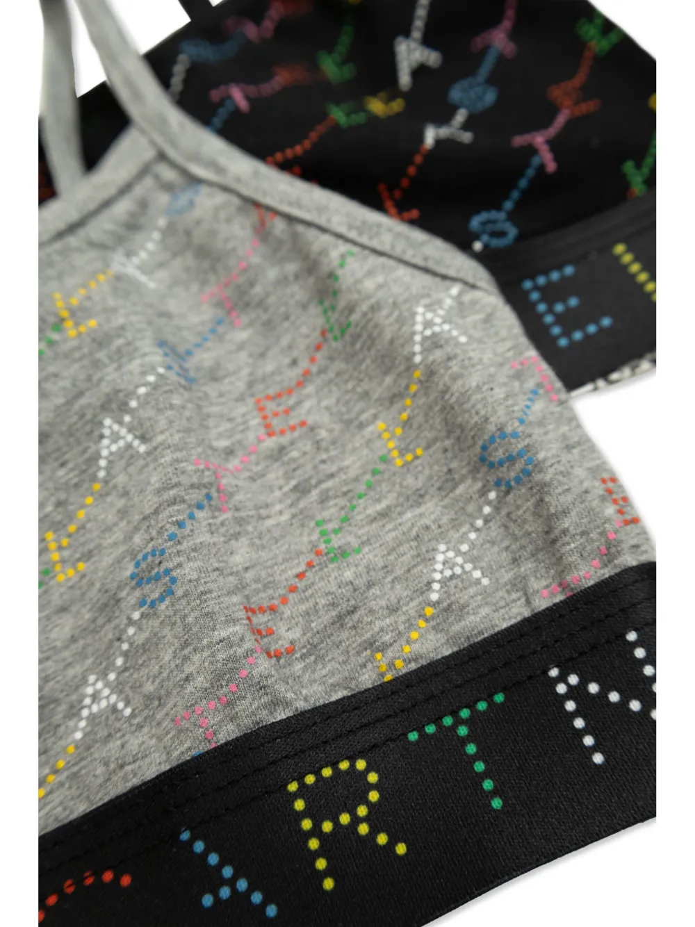 Stella McCartney Kids Twee bh's met logoprint Grijs