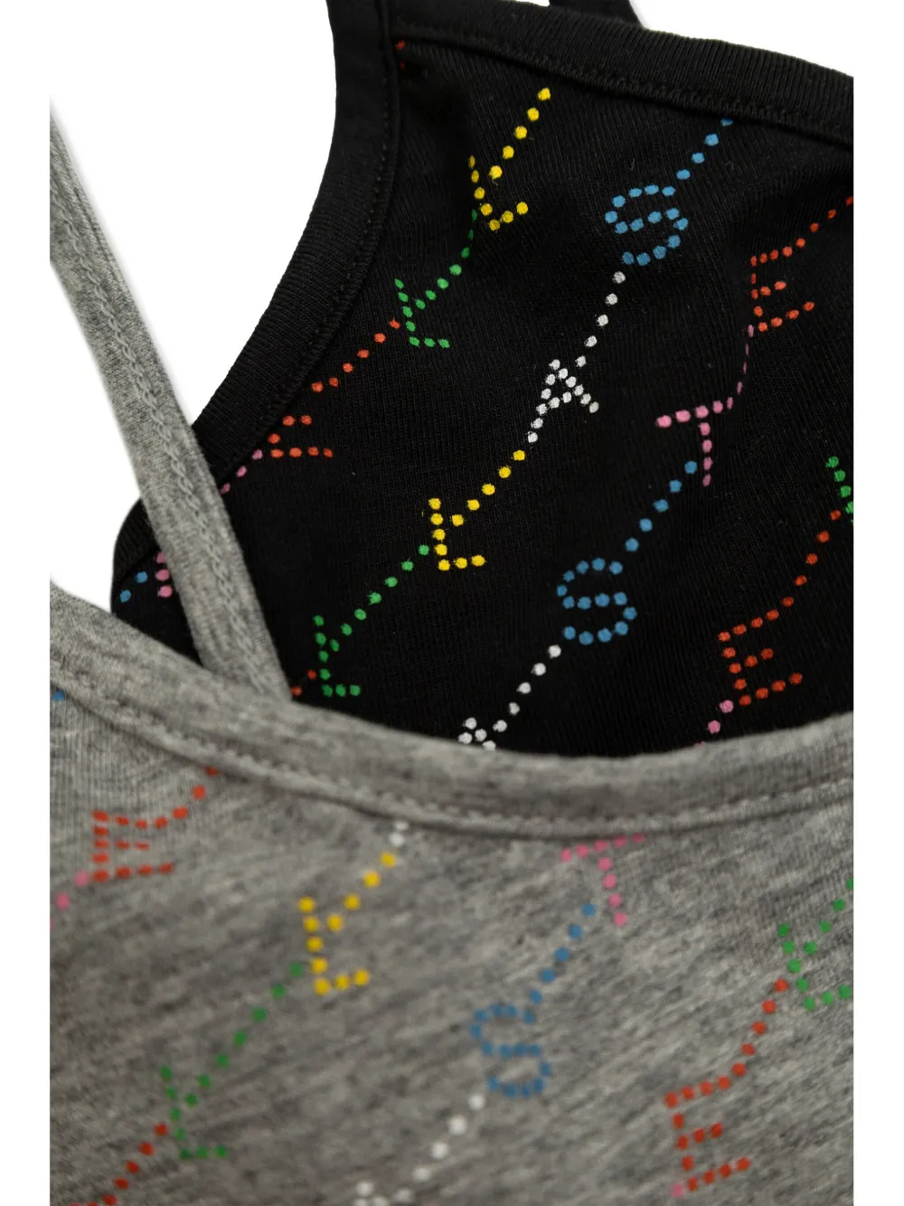 Stella McCartney Kids Twee bh's met logoprint Grijs