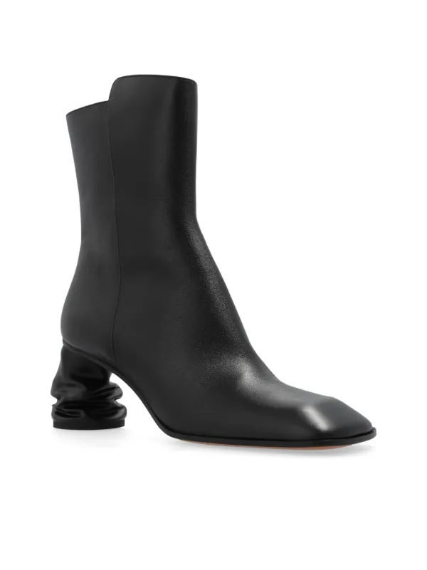 Alexander McQueen レザーブーツ | ブラック | FARFETCH JP