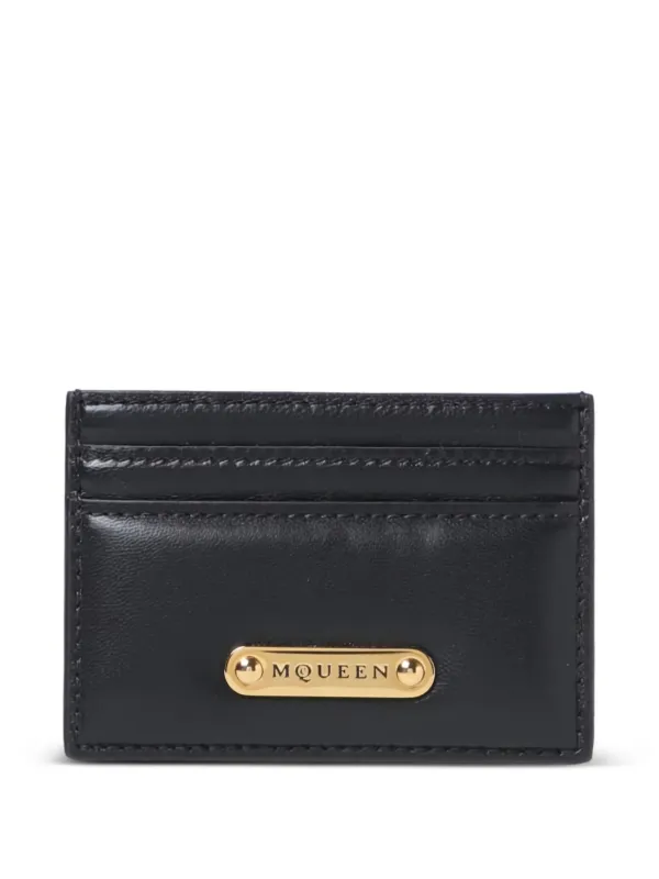 Alexander McQueen Logo-plaque Cardholder in Black