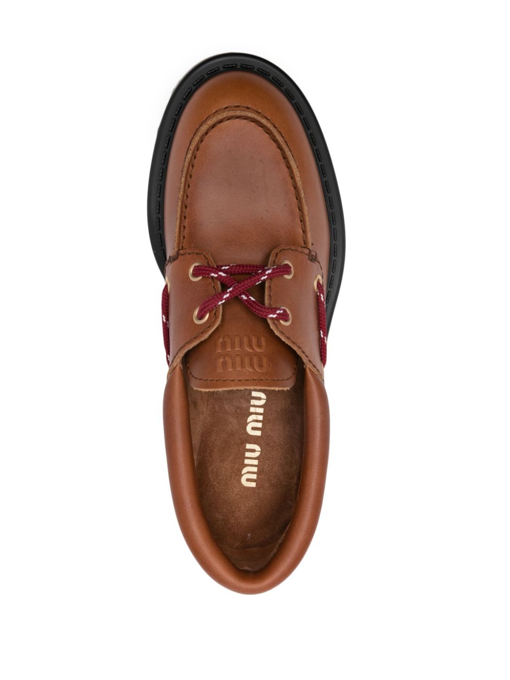 Miu Leren brogues Bruin