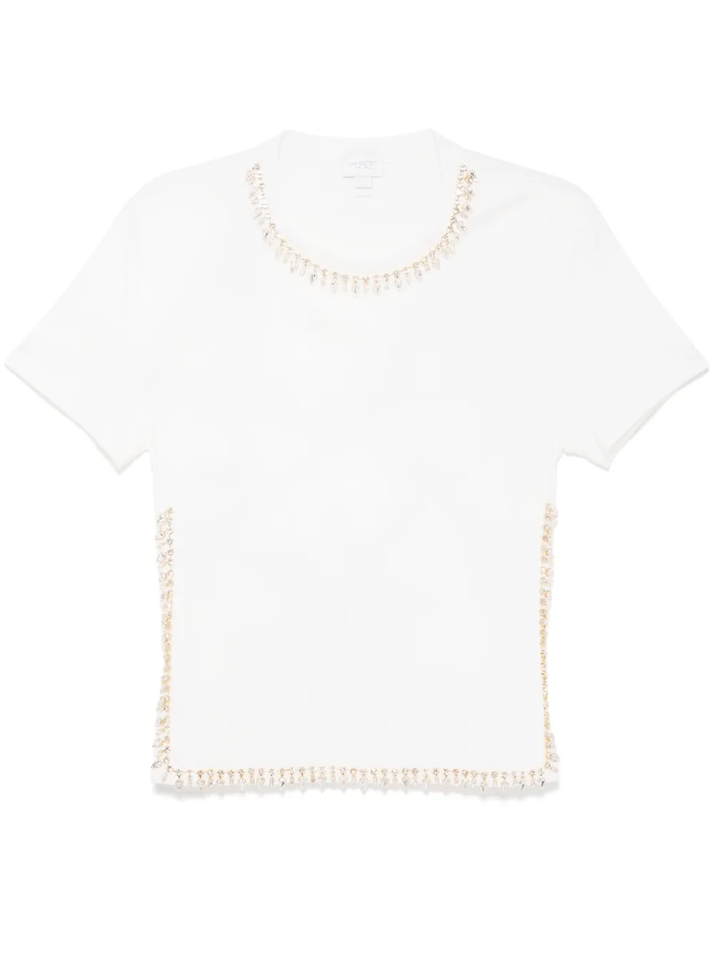 Giambattista Valli crystal-embellished T-shirt - White