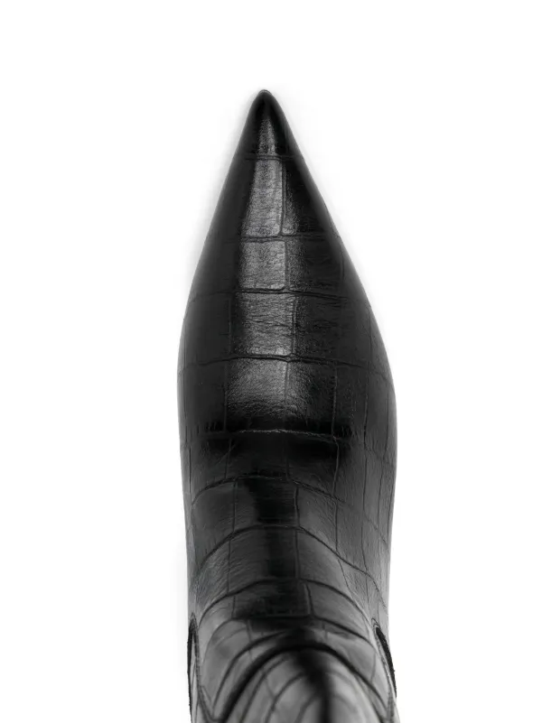 Alexander Wang ☆ブラック Diablo ブーツ Diablo Open Back Tall Boot in Leather in BLACK | alexanderwang®