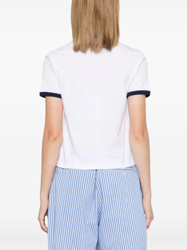 【美品】Sporty & Rich プリントTシャツ M ホワイト Sporty & Rich プリント Tシャツ | ホワイト | FARFETCH JP