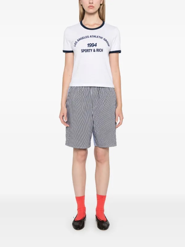 【美品】Sporty & Rich プリントTシャツ M ホワイト Sporty & Rich プリント Tシャツ | ホワイト | FARFETCH JP