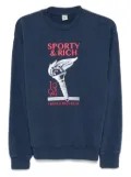 Sporty & Rich graphic-print sweatshirt - Blue