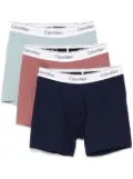 Calvin Klein logo-waistband boxers (pack of three) - Brown