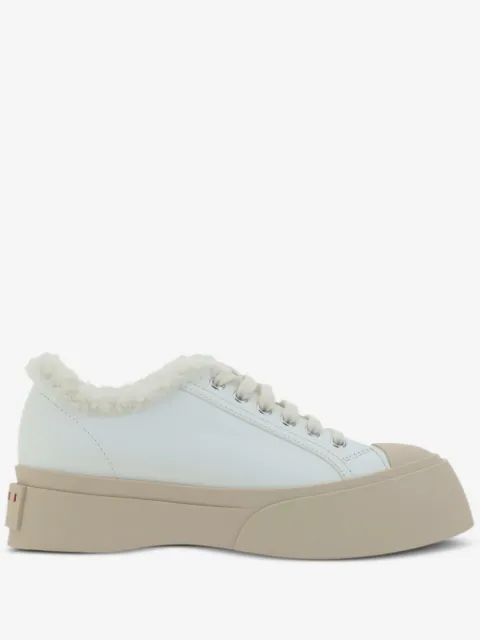 Marni Pablo lace-up shearling-trim sneakers