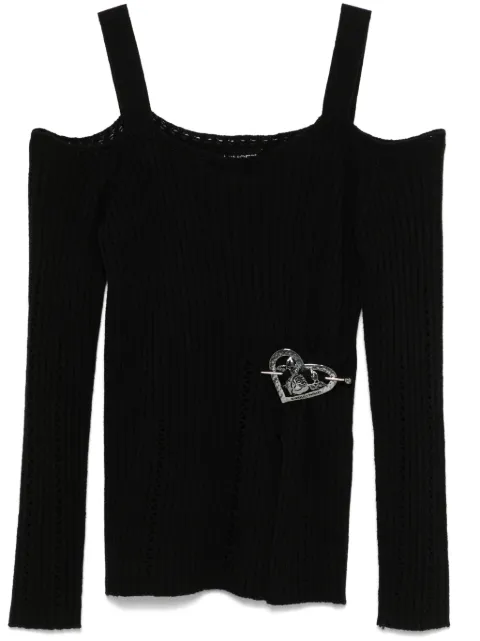 TWINSET brooch-detail top