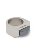 Rick Owens Crystal Pyramid ring - Silver
