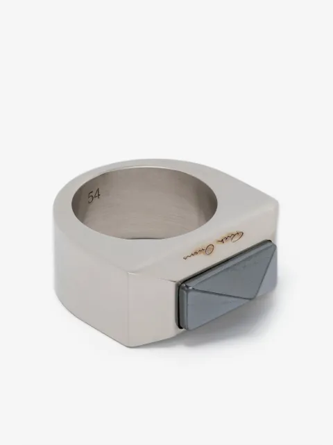 Rick Owens quartz pyramid ring