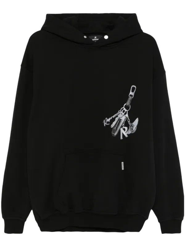 【関税込み】Represent ブラック Keys to the Club フーディ 関税込み】Represent ブラック Keys to the Club フーディ