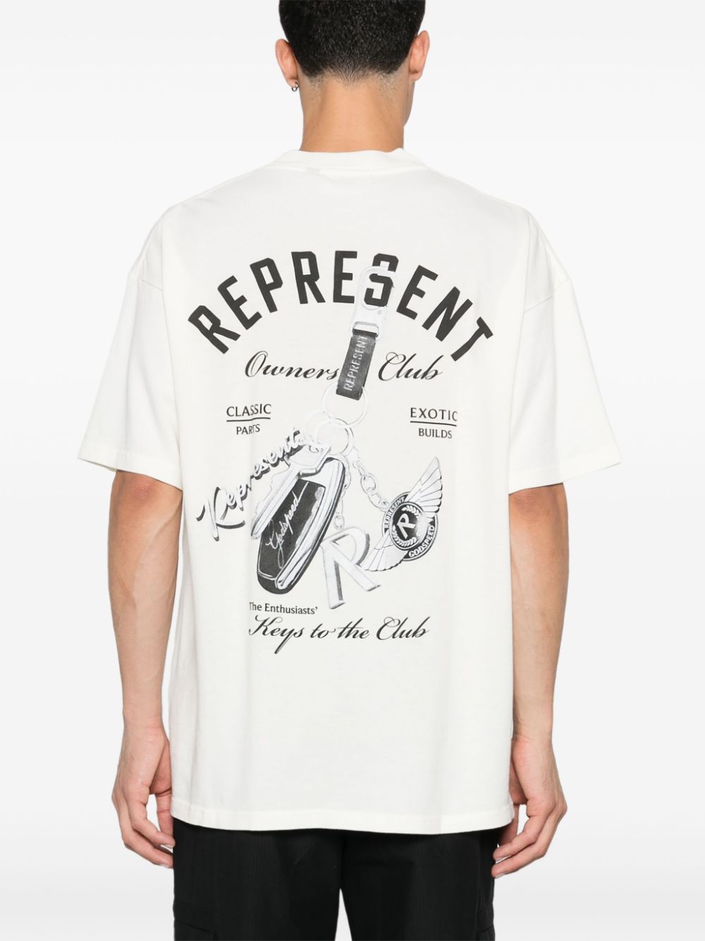 Shop Represent Keys To The Club T-shirt In White