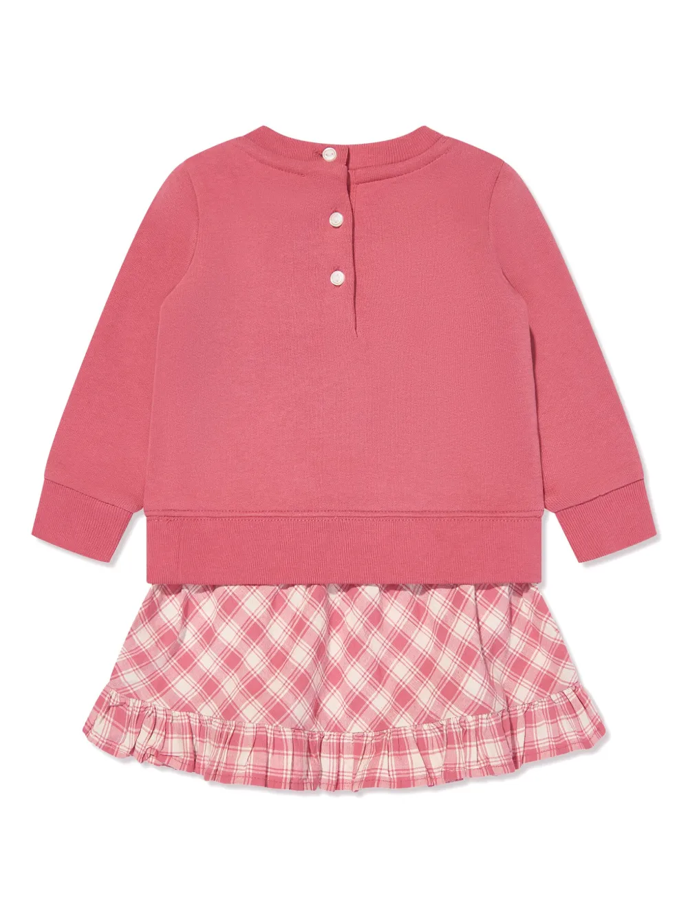 POLO RALPH LAUREN KIDS Geruite jurk Roze