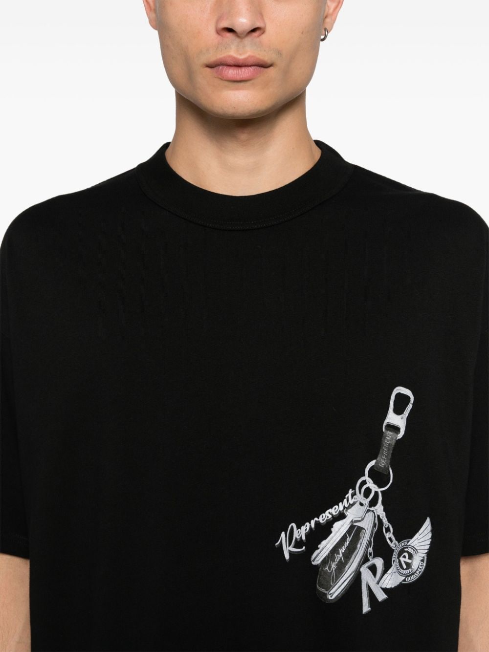 Shop Represent Keys To The Club T-shirt In Black