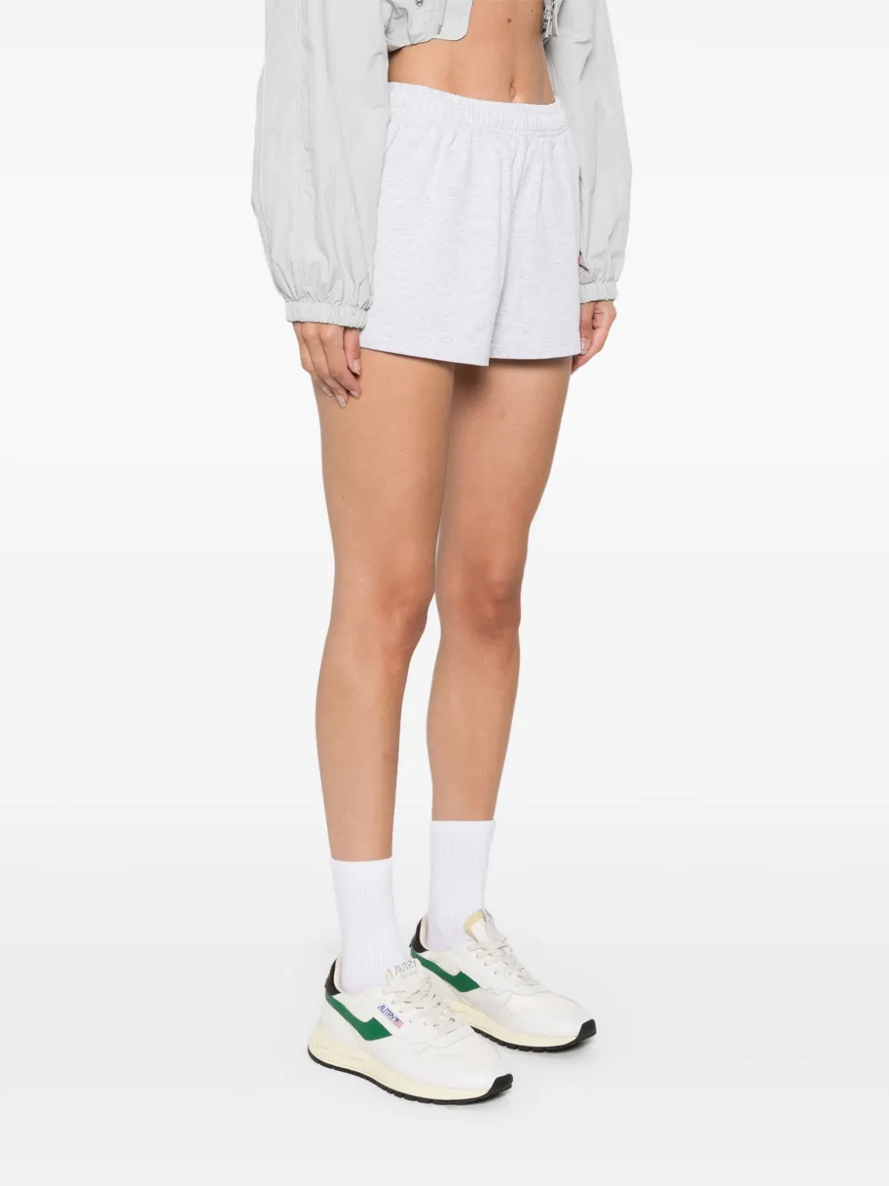 Sporty & Rich Shorts met logoprint Grijs