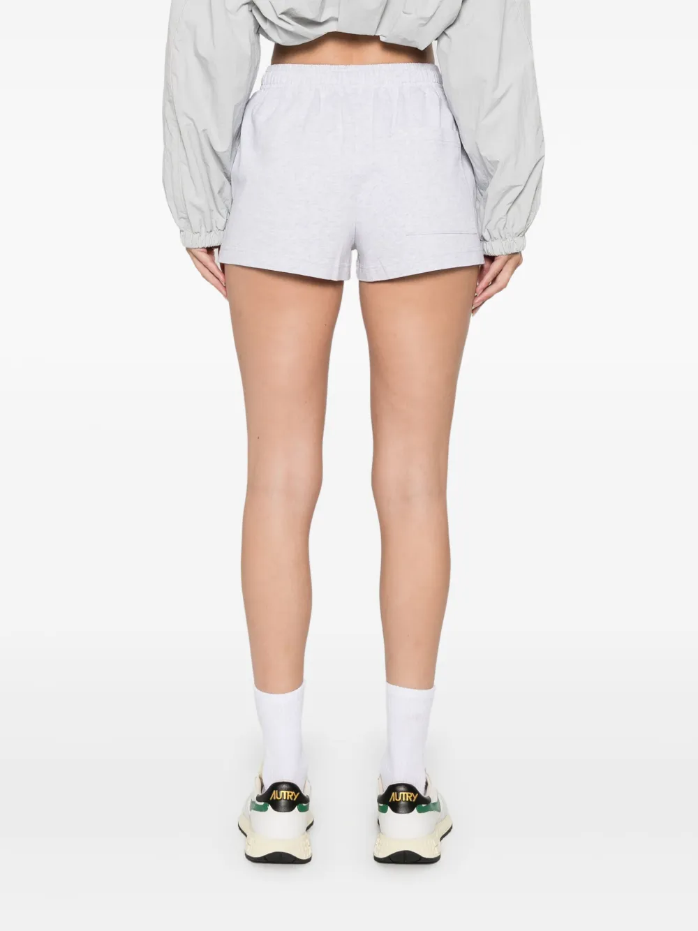 Sporty & Rich Shorts met logoprint Grijs