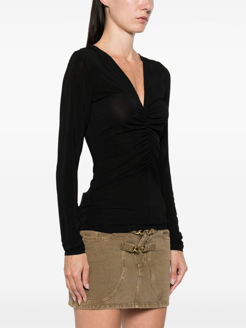 Shop Isabel Marant Jenifer Top In Black