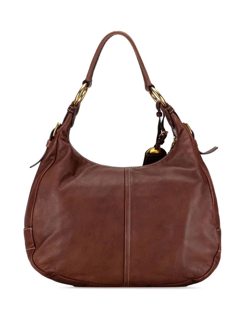 Prada Pre-Owned 2010-2023 Vitello Daino hobo tas - Bruin