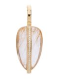 By Pariah 14k yellow gold quartz and diamond pendant - Brown